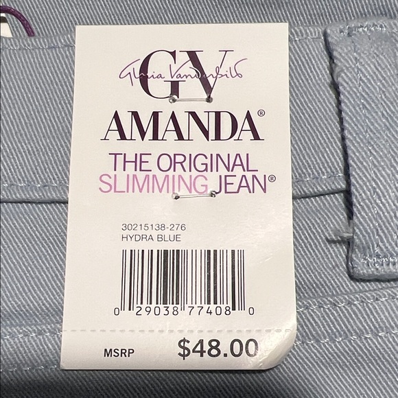 Gloria Vanderbilt Women's Amanda Jeans - hydra blue, never worn - Picture 1 of 1